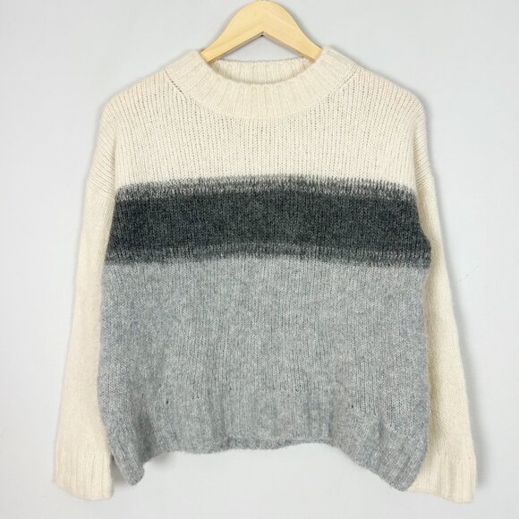 Iris Von Arnie Cashmere Silk Striped Crewneck Sweater Size XS Small Women's - Picture 1 of 4